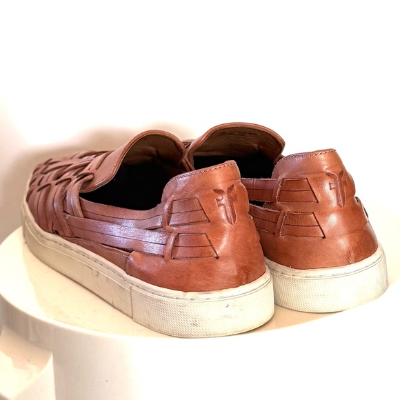 Frye Ivy Camel Leather Huarache Slip On Shoes - Picture 4 of 7